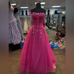 ALYCE PINK BALLGOWN PROM DRESS FORMAL PAGEANT GOWN SZ 6 6583
